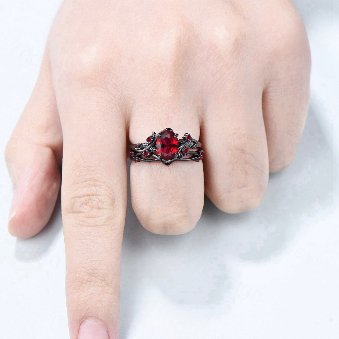 Flaming Promise Ring (Tungsten)